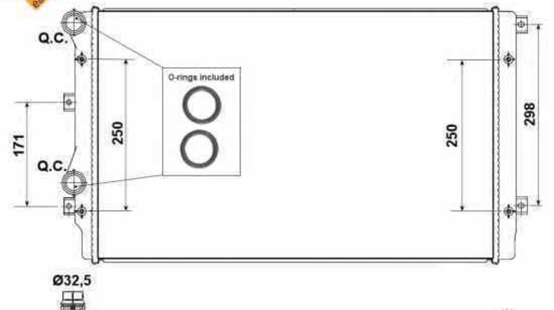 Radiator apa racire motor AUDI A3 Cabriolet 8P7 NRF 53406