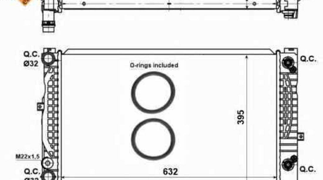 Radiator apa racire motor AUDI A4 8D2 B5 NRF 529504