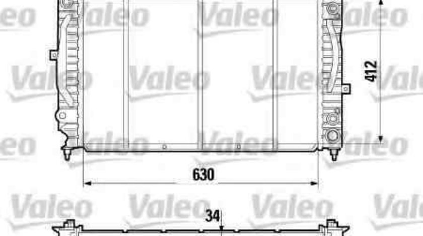 Radiator apa racire motor AUDI A4 (8D2, B5) VALEO 731757