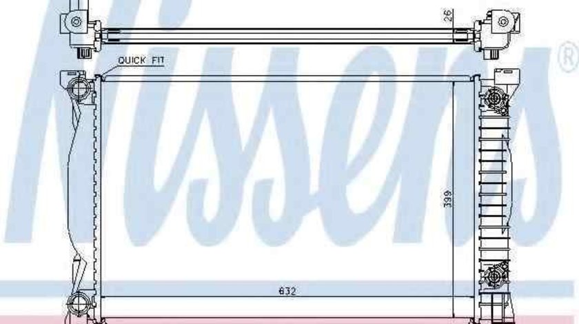 Radiator apa racire motor AUDI A4 (8E2, B6) NISSENS 60305A