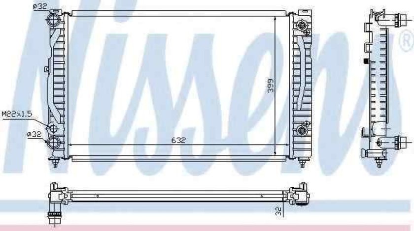 Radiator apa racire motor AUDI A4 Avant (8D5, B5) NISSENS 60499