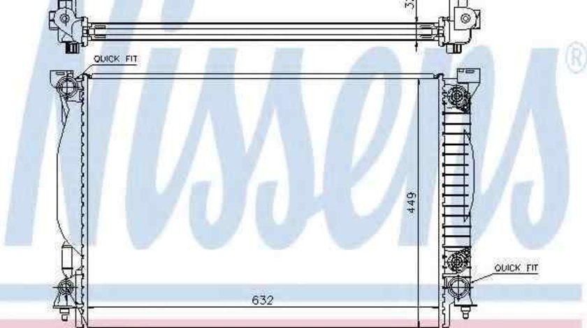 Radiator apa racire motor AUDI A4 Cabriolet (8H7, B6, 8HE, B7) NISSENS 60307A