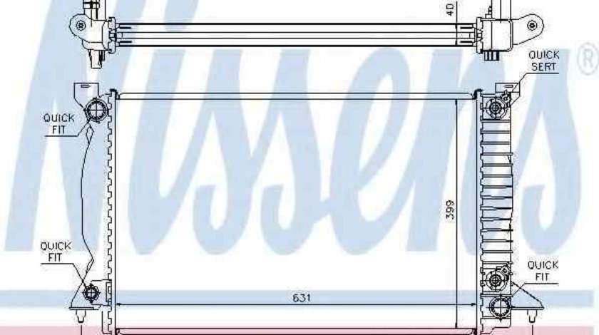 Radiator apa racire motor AUDI A4 Cabriolet (8H7, B6, 8HE, B7) NISSENS 60314A