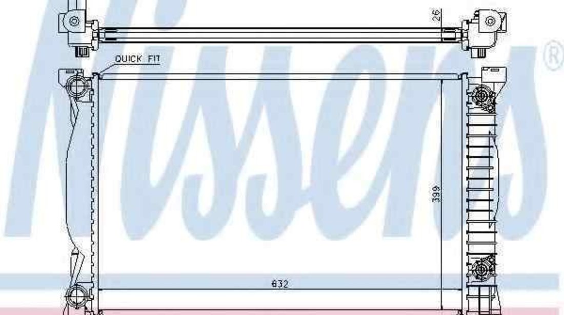 Radiator apa racire motor AUDI A4 Cabriolet (8H7, B6, 8HE, B7) NISSENS 60305A