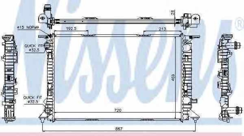 Radiator apa racire motor AUDI A5 8T3 NISSENS 60323