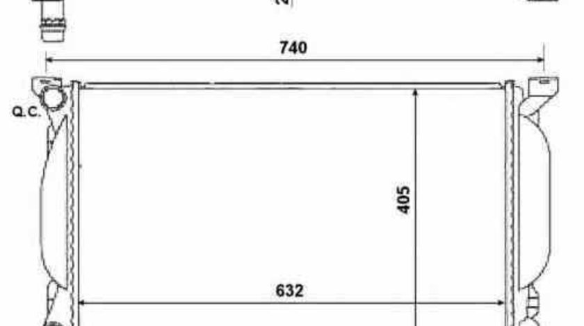 Radiator apa racire motor AUDI A6 4B2 C5 NRF 50539