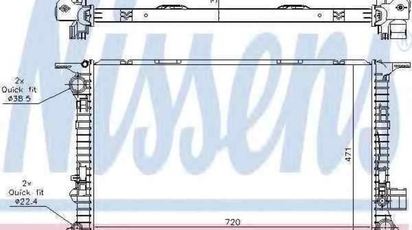 Radiator apa racire motor AUDI A8 (4H_) NISSENS 60327