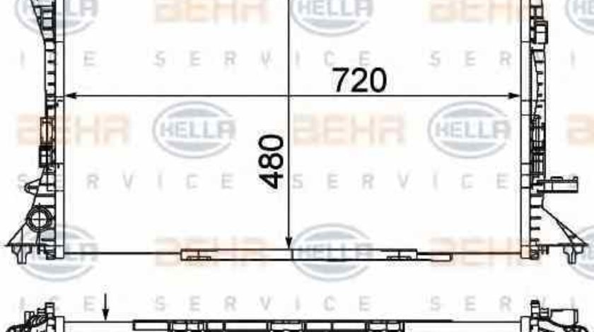 Radiator apa racire motor AUDI Q3 8U HELLA 8MK 376 753-491