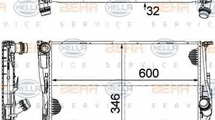 Radiator apa racire motor BMW 1 (E87) HELLA 8MK 376 754-004