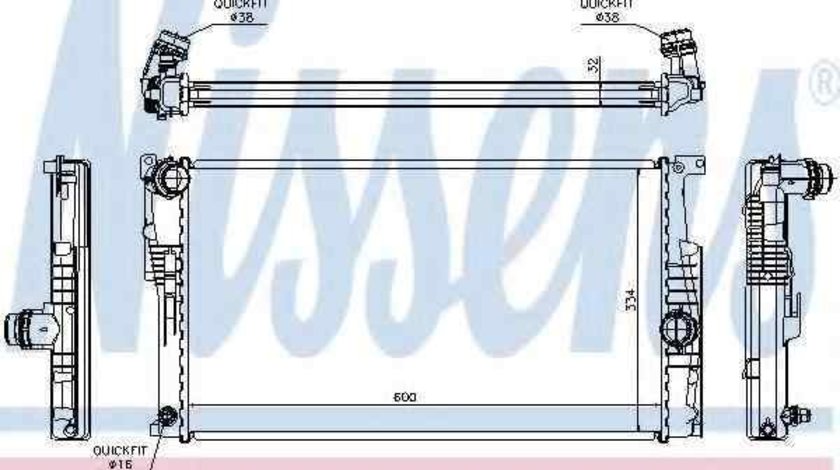 Radiator apa racire motor BMW 1 (F20) NISSENS 60815