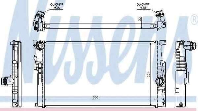 Radiator apa racire motor BMW 2 cupe (F22) NISSENS 60816
