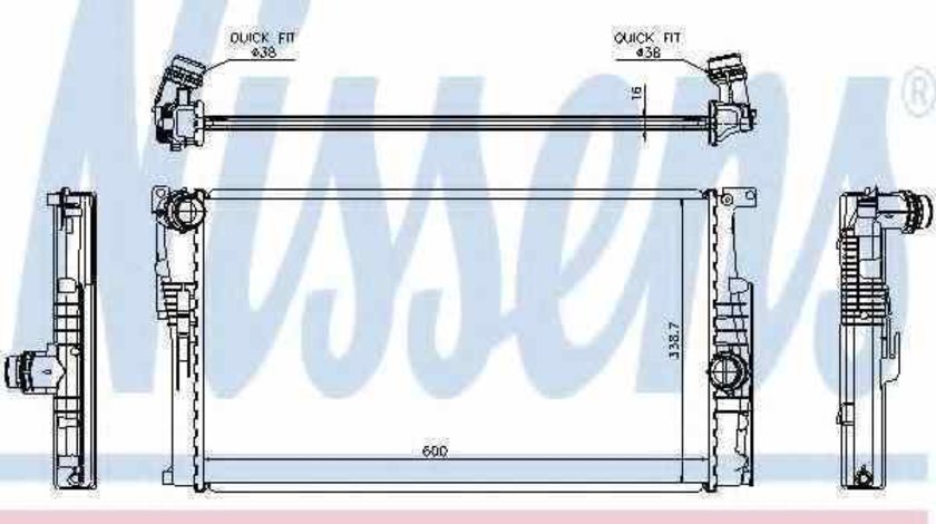 Radiator apa racire motor BMW 2 cupe F22 NISSENS 60814