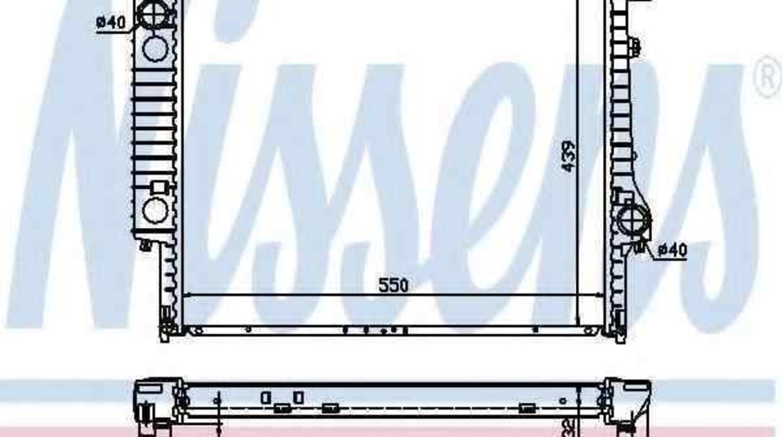 Radiator apa racire motor BMW 3 Cabriolet (E36) NISSENS 60619A