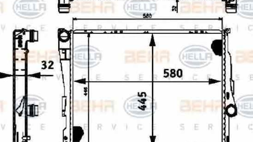 Radiator apa racire motor BMW 3 cupe (E46) HELLA 8MK 376 716-261
