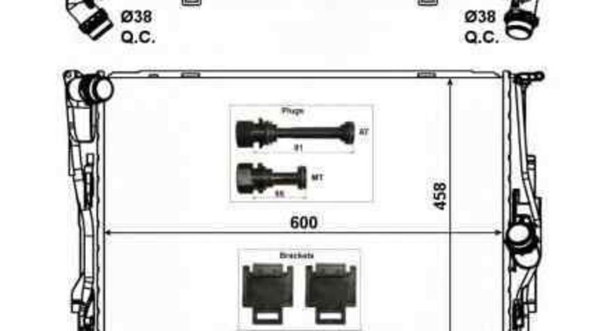 Radiator apa racire motor BMW 3 cupe (E92) NRF 56129