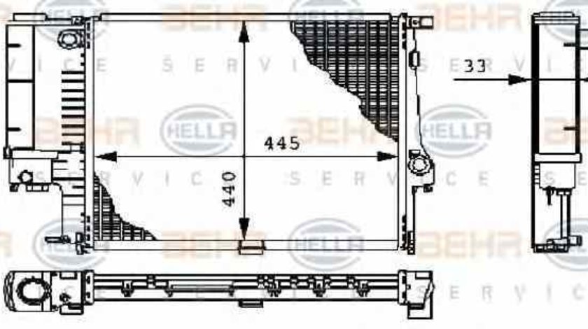 Radiator apa racire motor BMW 3 E36 HELLA 8MK 376 711-084