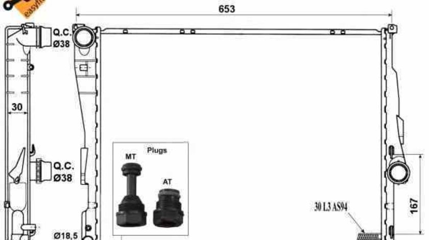Radiator apa racire motor BMW 3 E46 NRF 51580