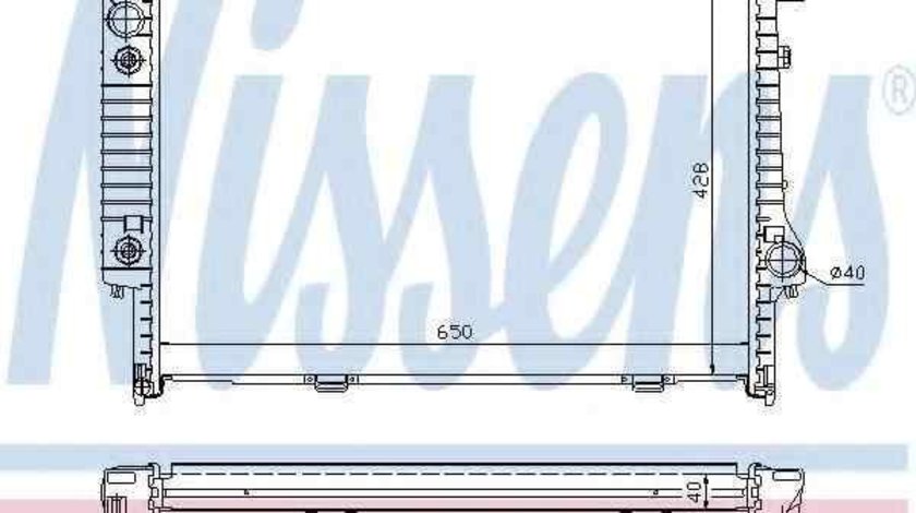 Radiator apa racire motor BMW 5 (E34) NISSENS 60694A