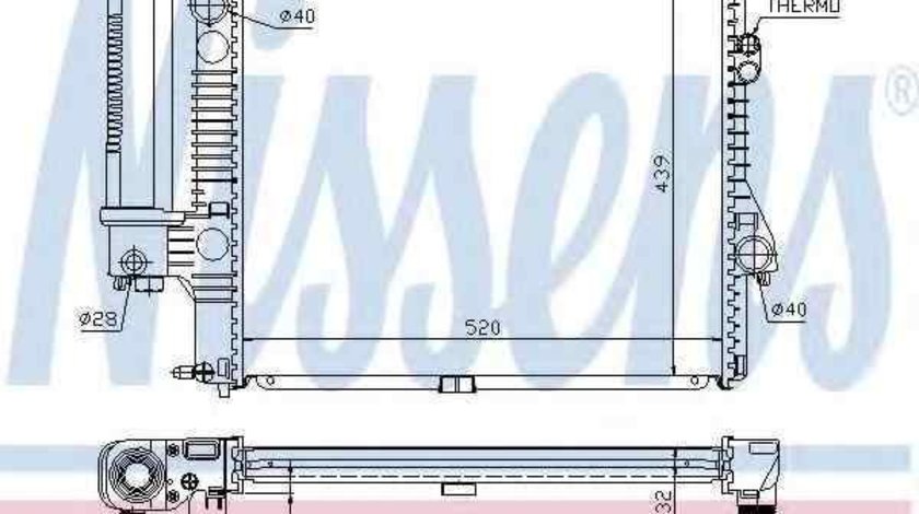 Radiator apa racire motor BMW 5 (E39) NISSENS 60607A