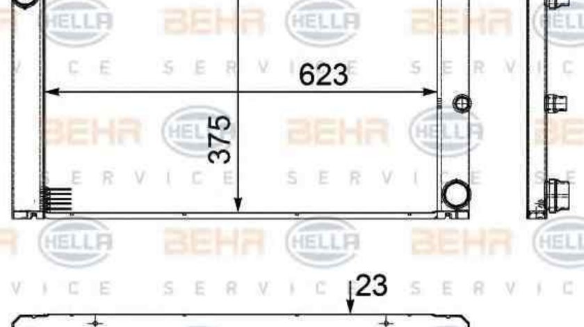 Radiator apa racire motor BMW 5 (E60) HELLA 8MK 376 754-101