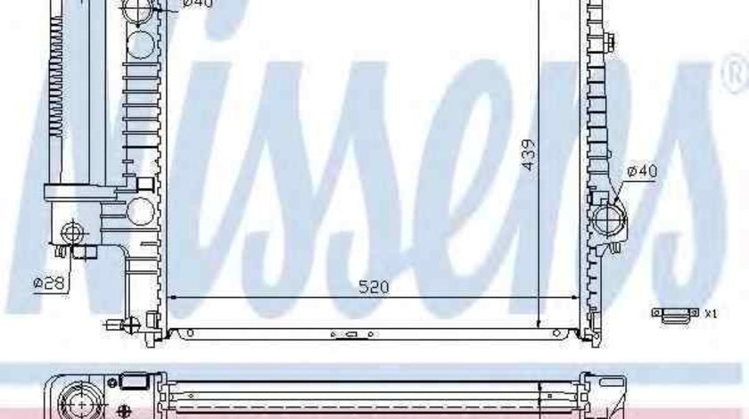 Radiator apa racire motor BMW 5 Touring (E34) NISSENS 60743A