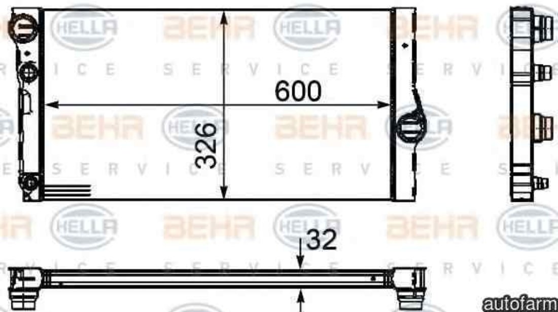 Radiator apa racire motor BMW 7 (F01, F02, F03, F04) HELLA 8MK 376 755-371