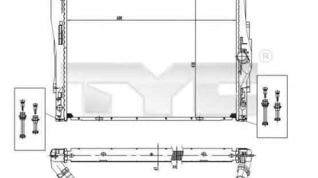 Radiator apa racire motor BMW X1 (E84) TYC 703-0004