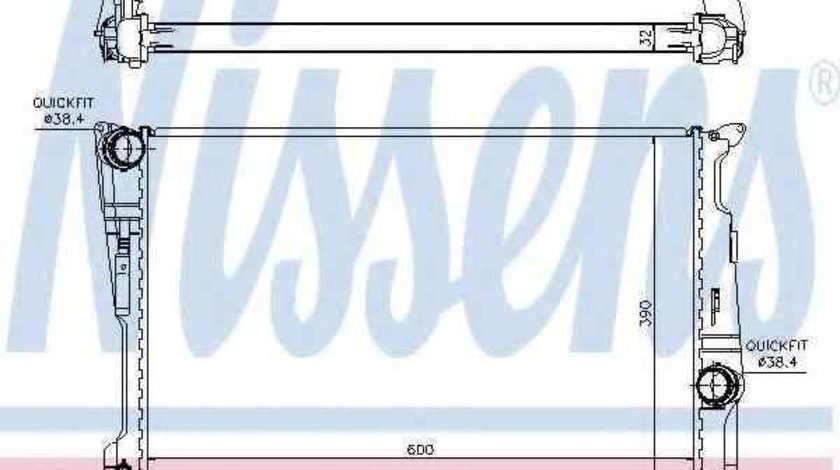 Radiator apa racire motor BMW X3 (F25) NISSENS 60809