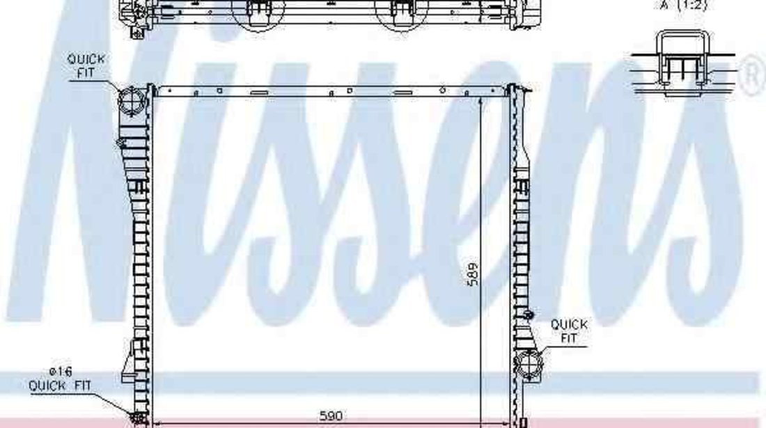 Radiator apa racire motor BMW X5 (E53) NISSENS 60787A