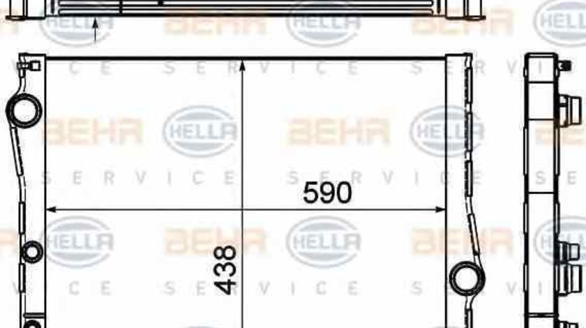 Radiator apa racire motor BMW X6 E71 E72 HELLA 8MK 376 753-001