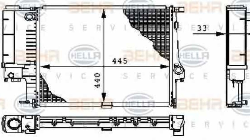 Radiator apa racire motor BMW Z3 (E36) HELLA 8MK 376 711-084