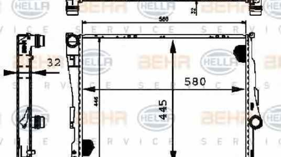 Radiator apa racire motor BMW Z4 E85 HELLA 8MK 376 716-241