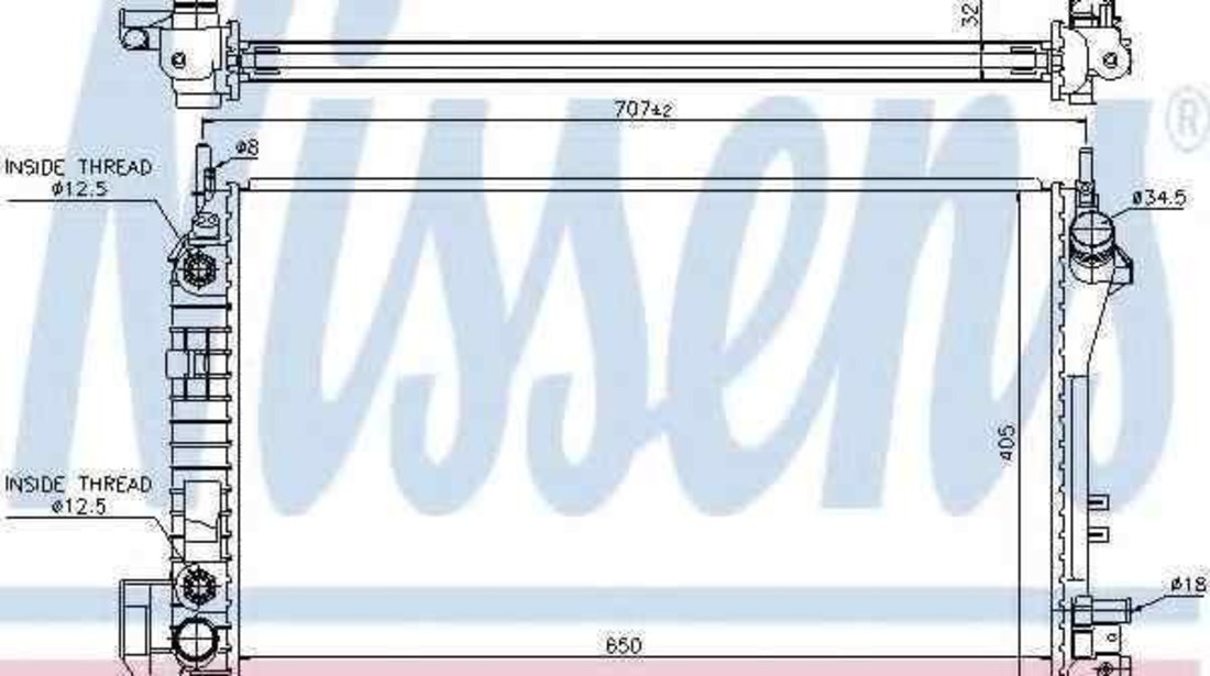 Radiator apa racire motor CADILLAC BLS Wagon NISSENS 630703