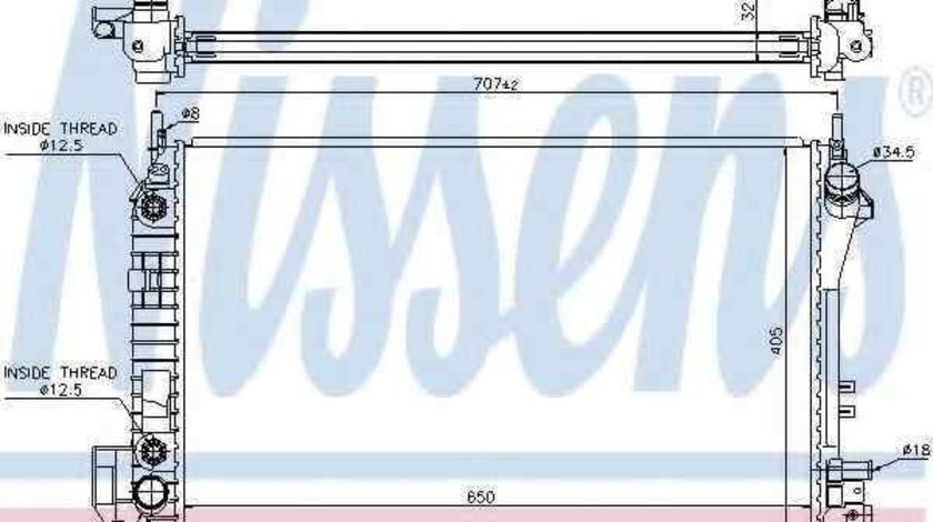 Radiator apa racire motor CADILLAC BLS Wagon NISSENS 630703