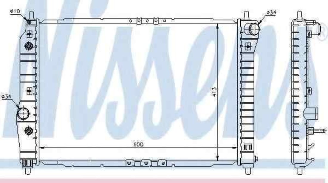 Radiator apa racire motor CHEVROLET AVEO limuzina (T250, T255) NISSENS 61637