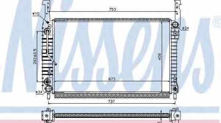Radiator apa racire motor CHEVROLET CAPTIVA C100 C140 NISSENS 63119