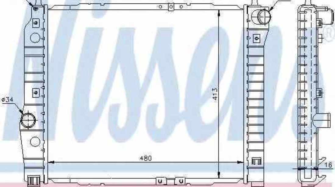 Radiator apa racire motor CHEVROLET KALOS NISSENS 61636