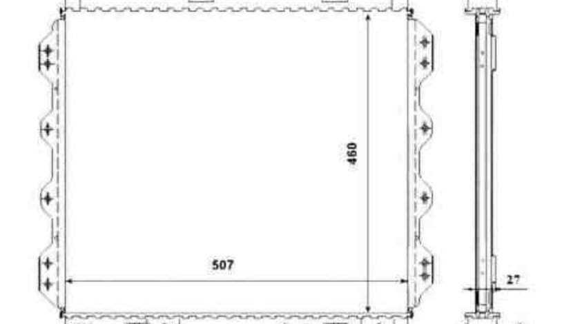 Radiator apa racire motor CHRYSLER PT CRUISER PT NRF 53337