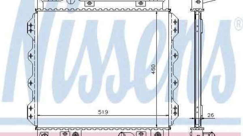 Radiator apa racire motor CHRYSLER PT CRUISER (PT_) NISSENS 61002