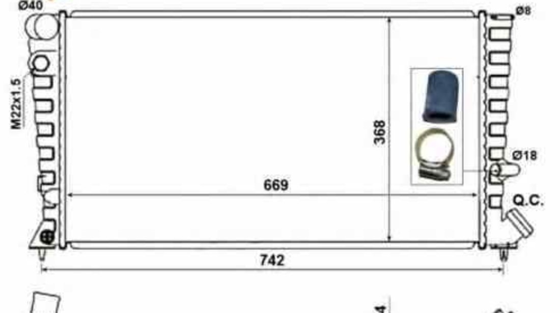 Radiator apa racire motor CITROËN BERLINGO caroserie M NRF 519510