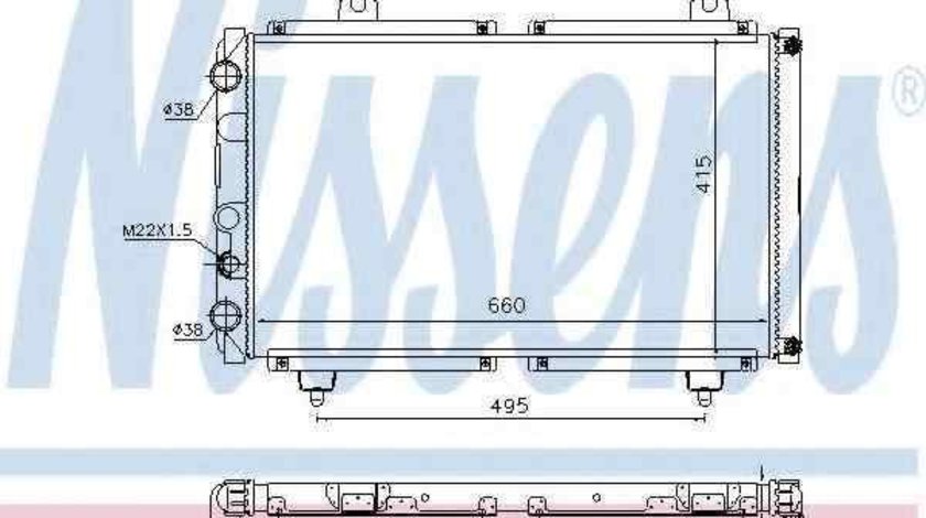 Radiator apa racire motor CITROËN C25 caroserie (280_, 290_) NISSENS 63558