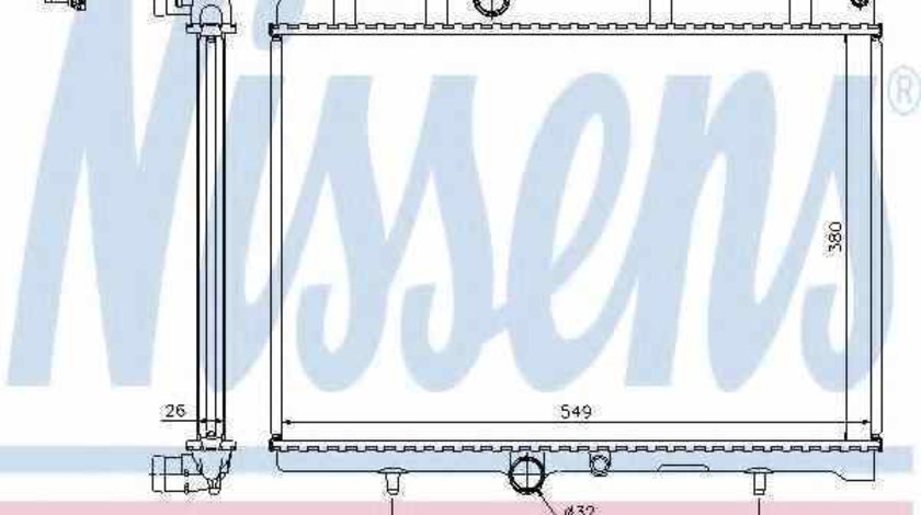 Radiator apa racire motor CITROËN C4 Grand Picasso I UA NISSENS 63606A