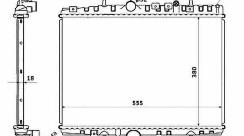 Radiator apa racire motor CITROËN C5 I Break DE NRF 58352