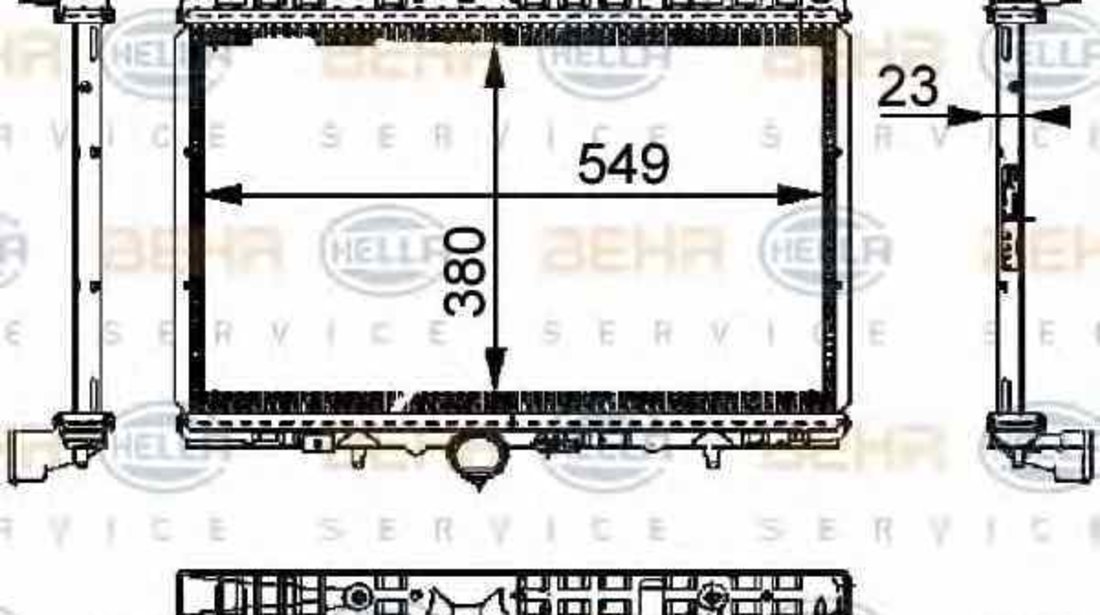 Radiator apa racire motor CITROËN C5 I DC HELLA 8MK 376 714-394