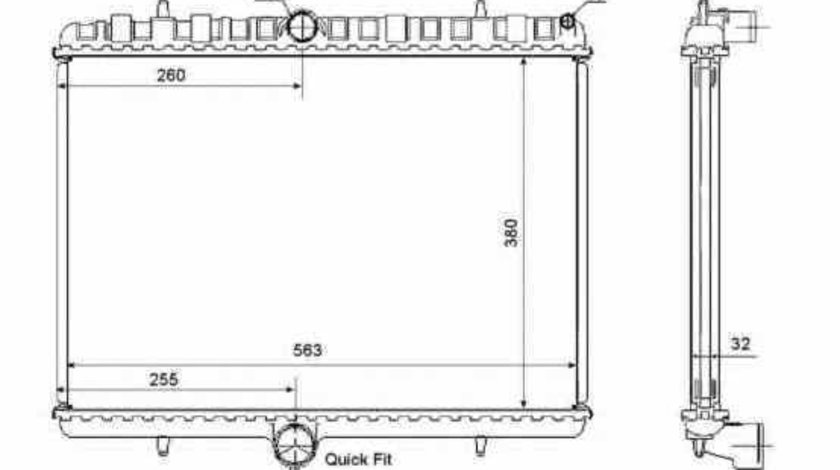 Radiator apa racire motor CITROËN JUMPY NRF 53861