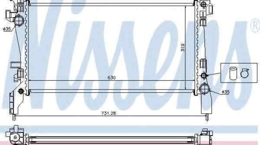 Radiator apa racire motor CITROËN NEMO caroserie (AA_) NISSENS 636004