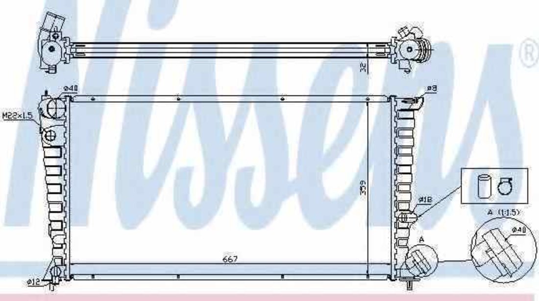 Radiator apa racire motor CITROËN XSARA cupe N0 NISSENS 63508