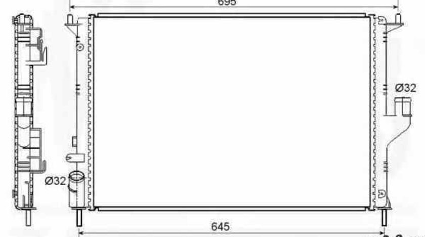 Radiator apa racire motor DACIA DUSTER NRF 53118