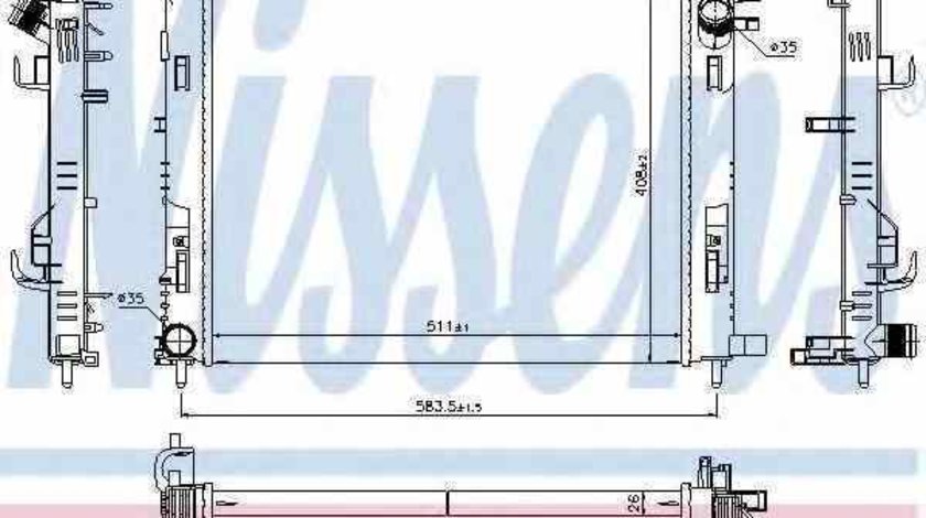 Radiator apa racire motor DACIA DUSTER Producator NISSENS 637624