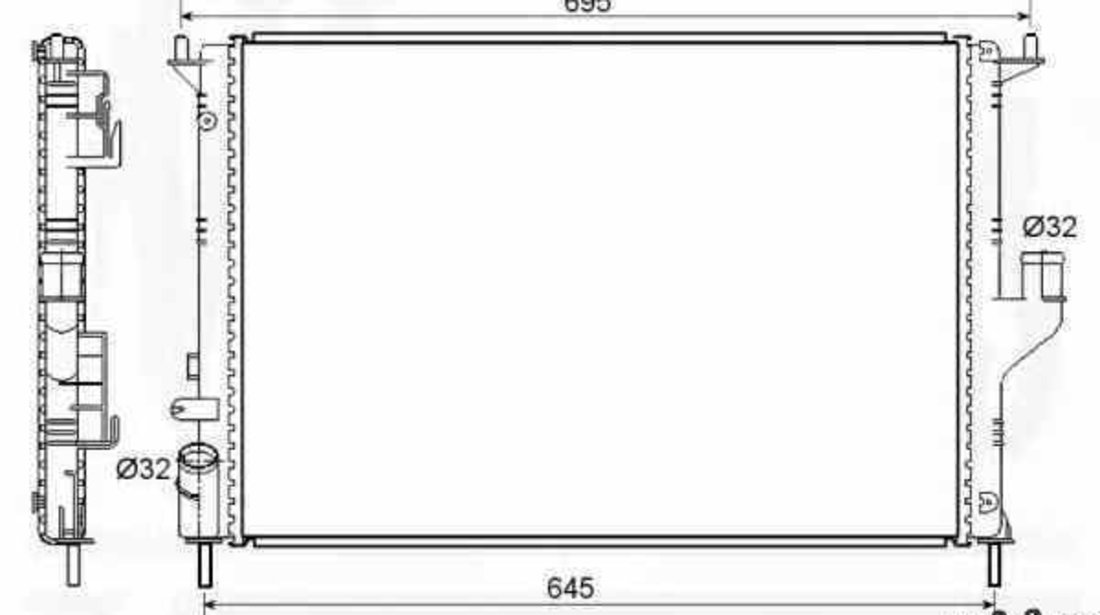 Radiator apa racire motor DACIA LOGAN LS NRF 53118
